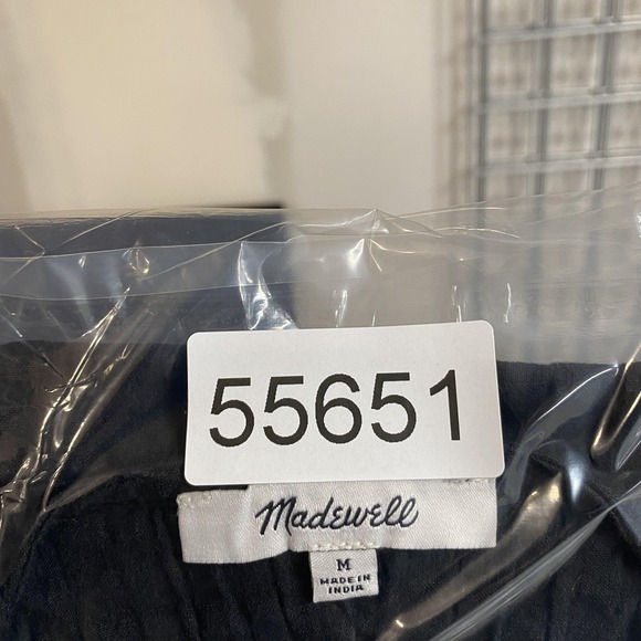 Madewell Midi Sundress Womens M Cutout Open Back Cotton Seersucker Minimalist - Picture 12 of 13